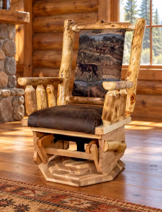Clearwater Aspen Straight Back Swivel Glider