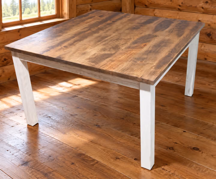 Cottonwood Trail Rough-sawn Maple Square Dining Table