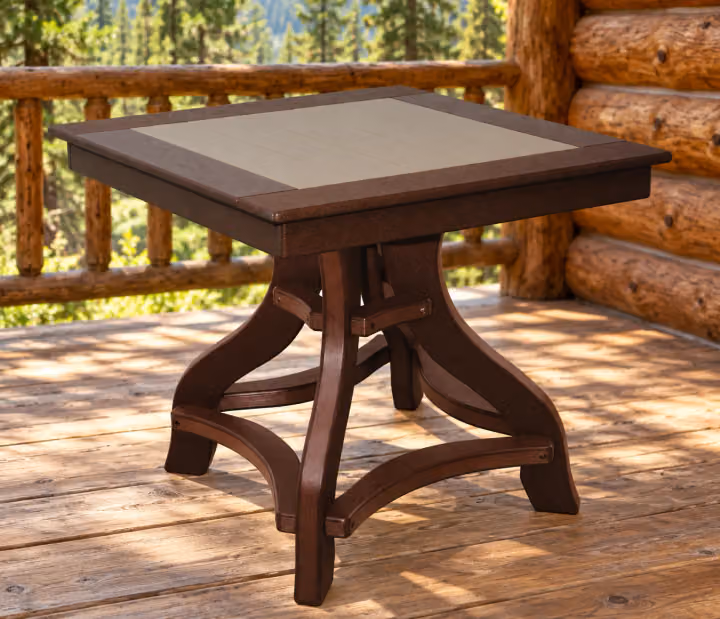 Square Patio Table — Outdoor Poly in an outdoor setting