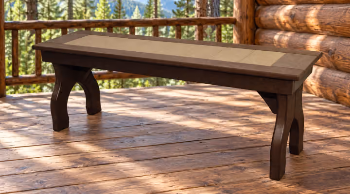 Backless Bench — Outdoor Poly in an outdoor setting