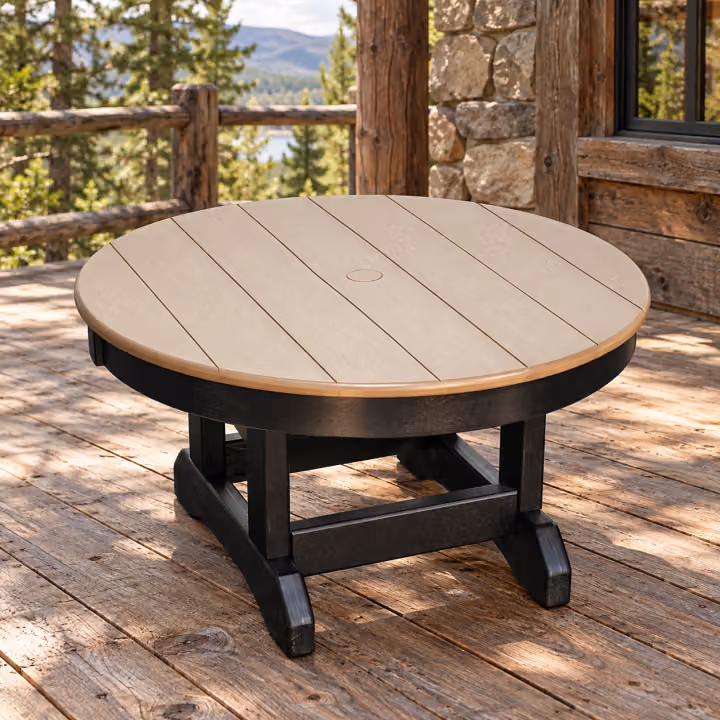 Round Coffee Table — Outdoor Poly in an outdoor setting