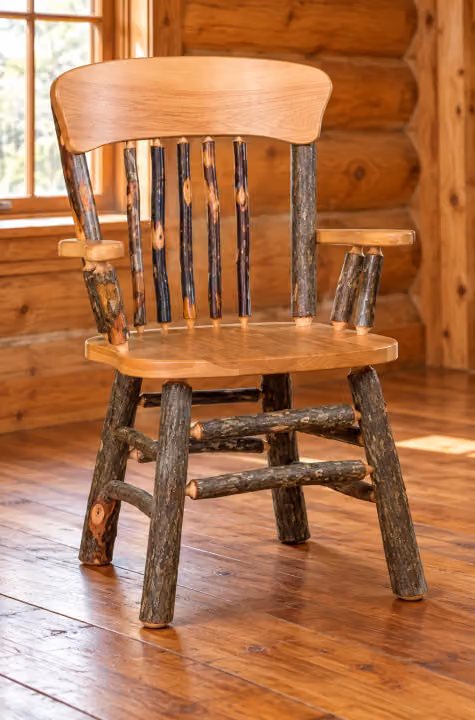 Hemlock Ridge Hickory Panel-Back Dining Chair