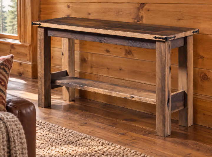Timber Fork Sofa Console Table