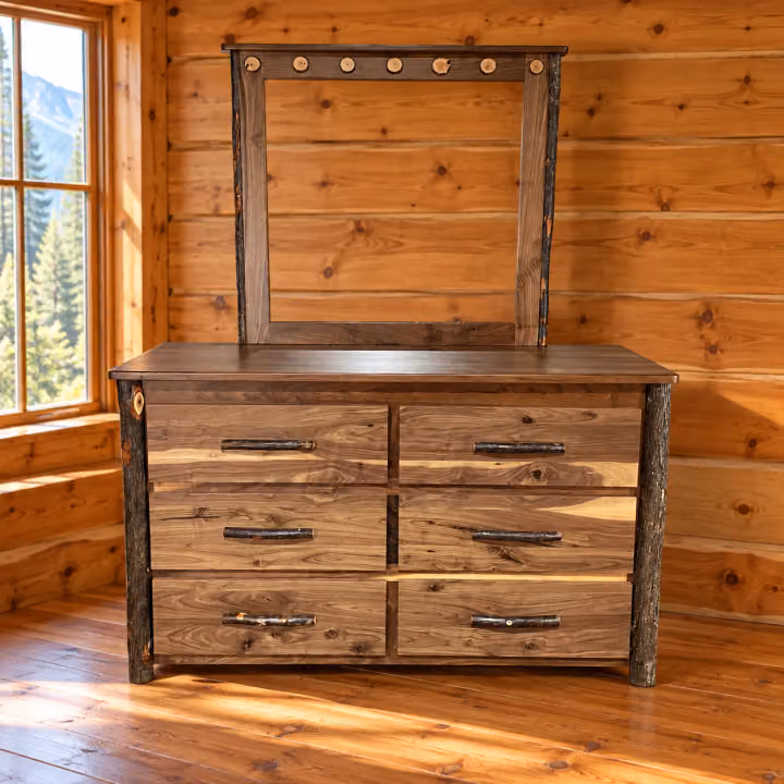 Granite Creek Black Walnut 6 Drawer Dresser
