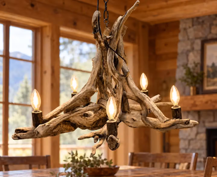 Driftwood Canopy Chandelier — 5 Light