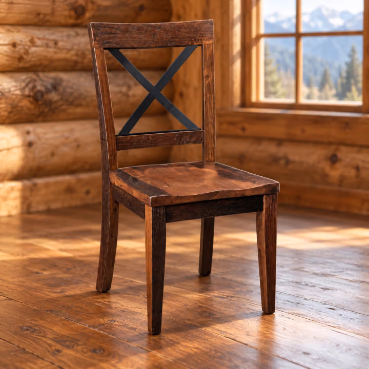 Ironwood Hollow Metal-Trim Side Dining Chair