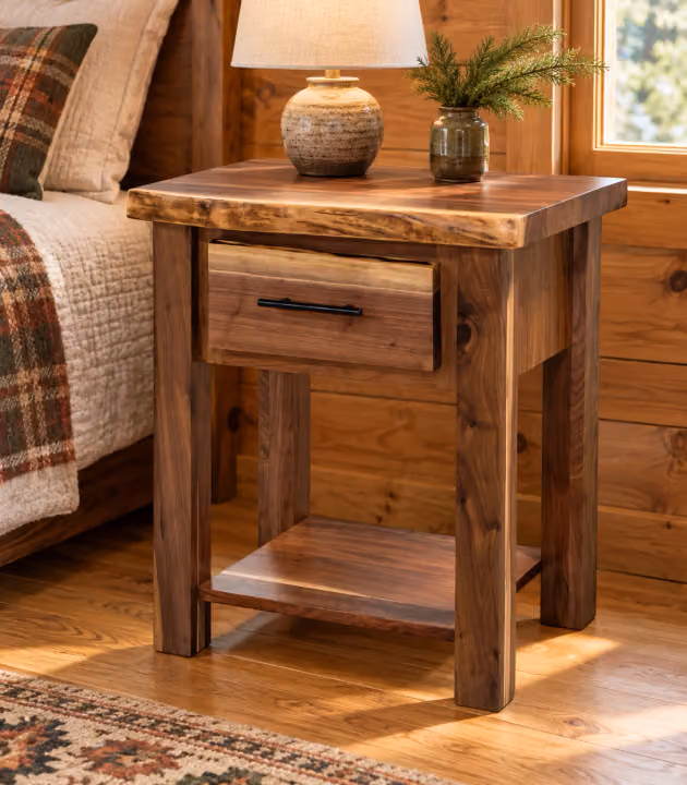 Hearthside Oak Haven 1 Drawer Nightstand