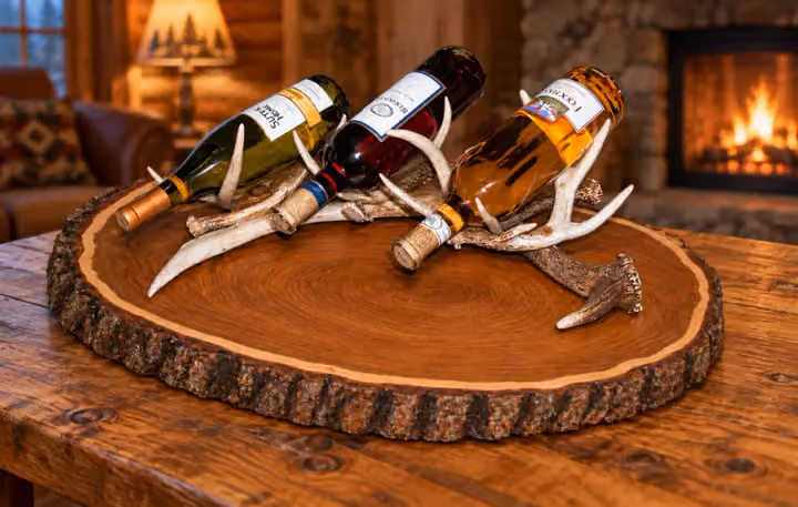 Antler Cradle Three-Bottle Holder