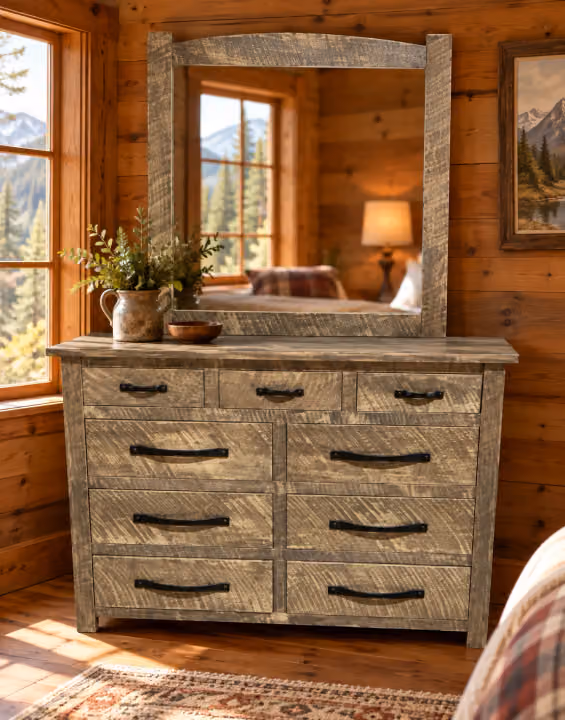 Stone Valley Rough-sawn Maple 9-Drawer Dresser