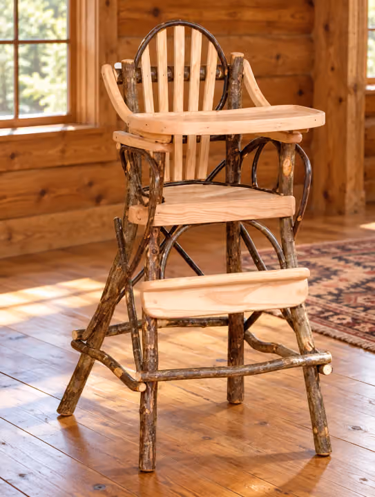 Hemlock Ridge Hickory High Chair with Flip-up Tray