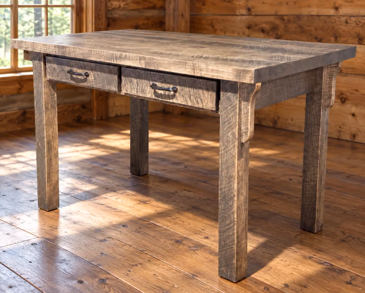 Copper Pass Rough-sawn Maple Writing Desk