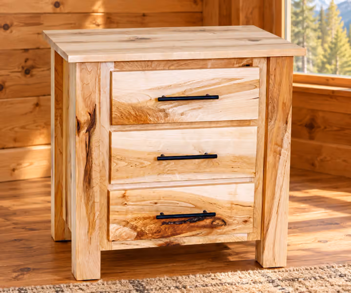 Hearthside Timber Bend 3 Drawer Nightstand