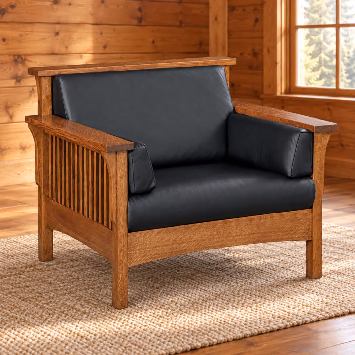 Timber Crest Quarter Sawn White Oak Slat Chair