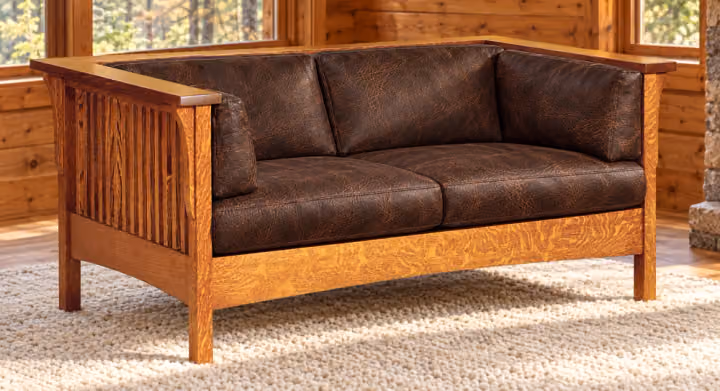 Cedar Crossing Slat Loveseat