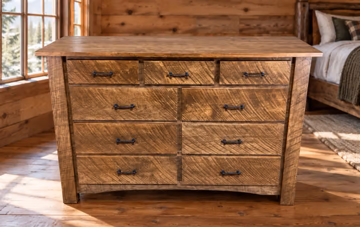 Timber Summit Rough-sawn Maple 9-Drawer Dresser