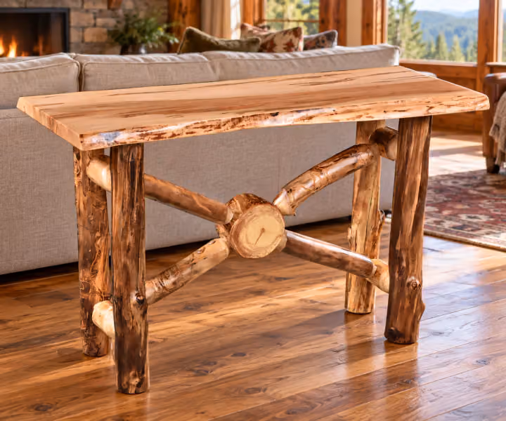 Cross Timber Aspen & Wormy Maple Sofa Table