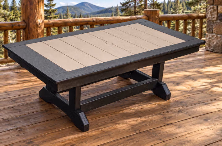 Rectangle Coffee Table — Outdoor Poly in an outdoor setting
