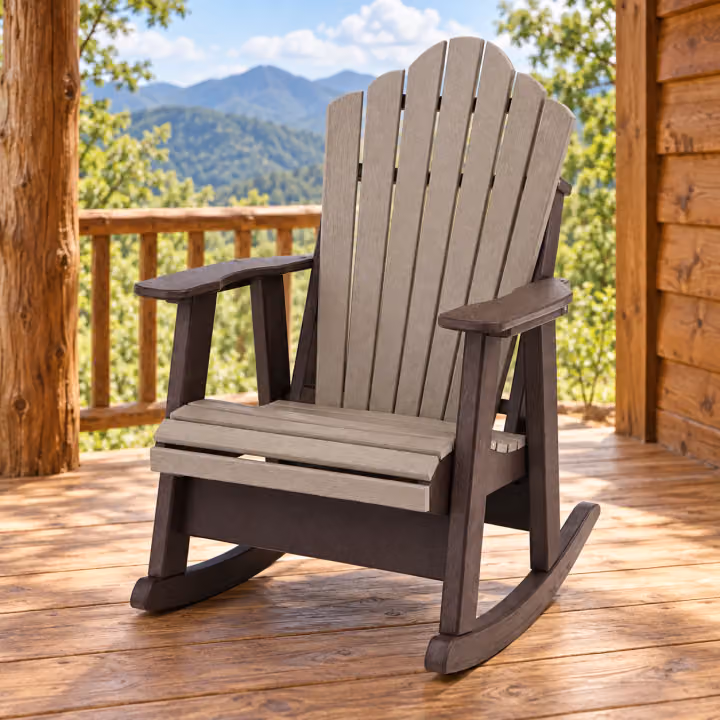 Harbor Curve Rocker — Outdoor Poly in an outdoor setting