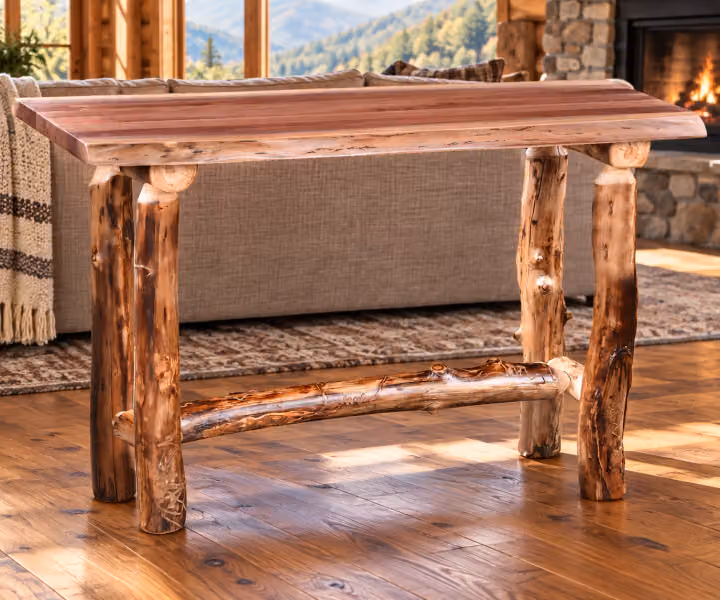 Woodland Ridge Aspen & Black Walnut Sofa Table