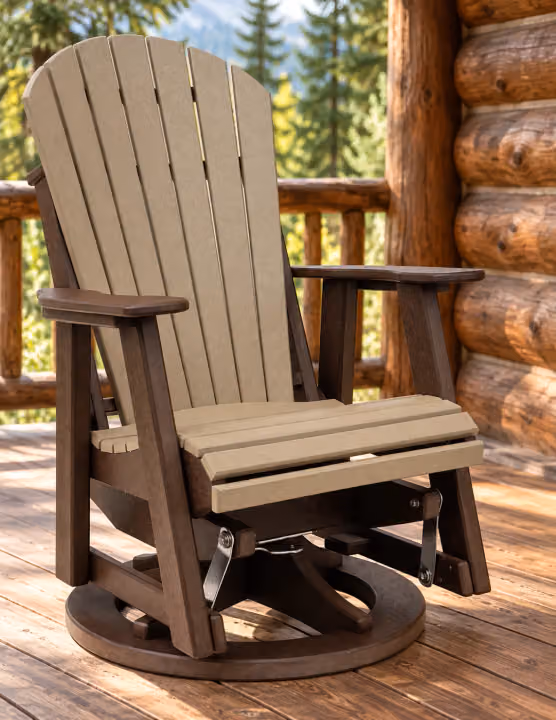 Lakeside Comfort Swivel Glider — Outdoor Poly in an outdoor setting