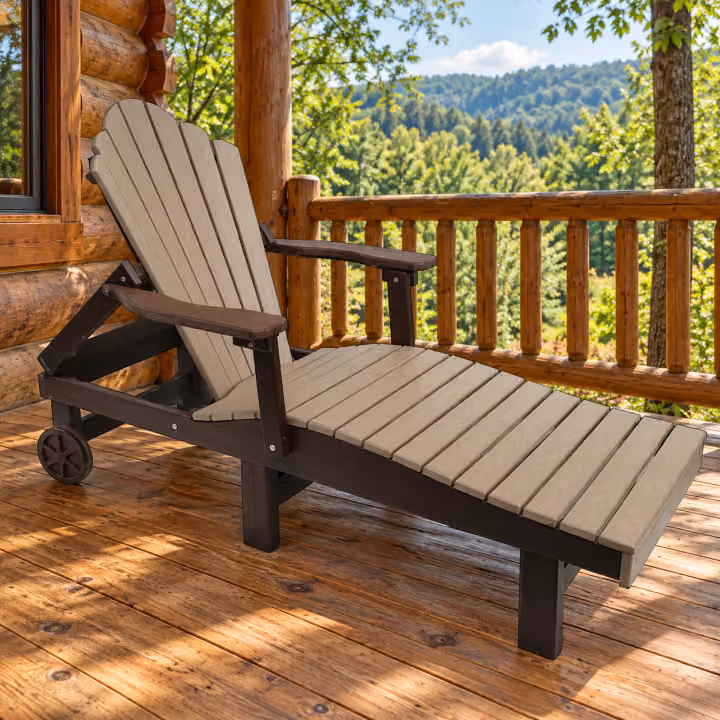 Harbor Curve Chaise Lounge — Outdoor Poly in an outdoor setting