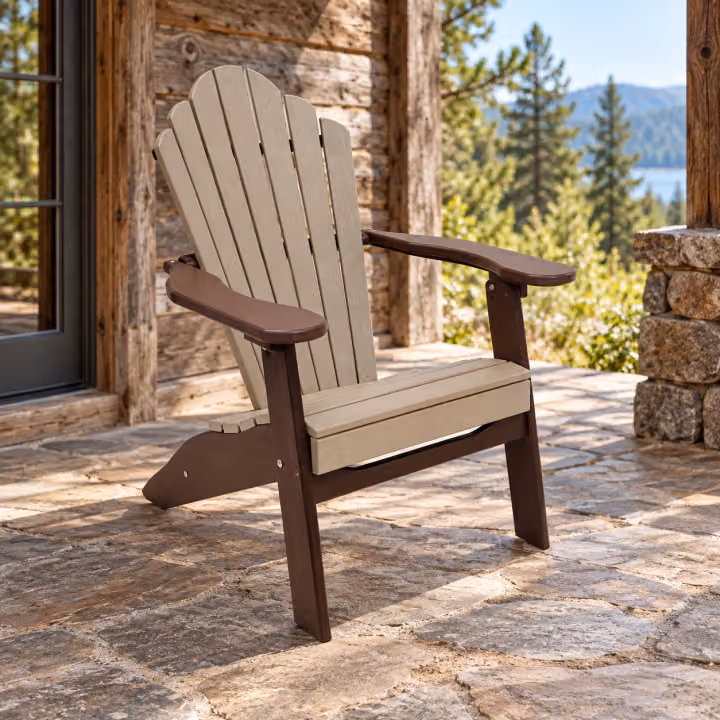 Harbor Curve Folding Adirondack — Outdoor Poly in an outdoor setting