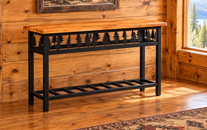 Iron Grove Hickory Sofa Table