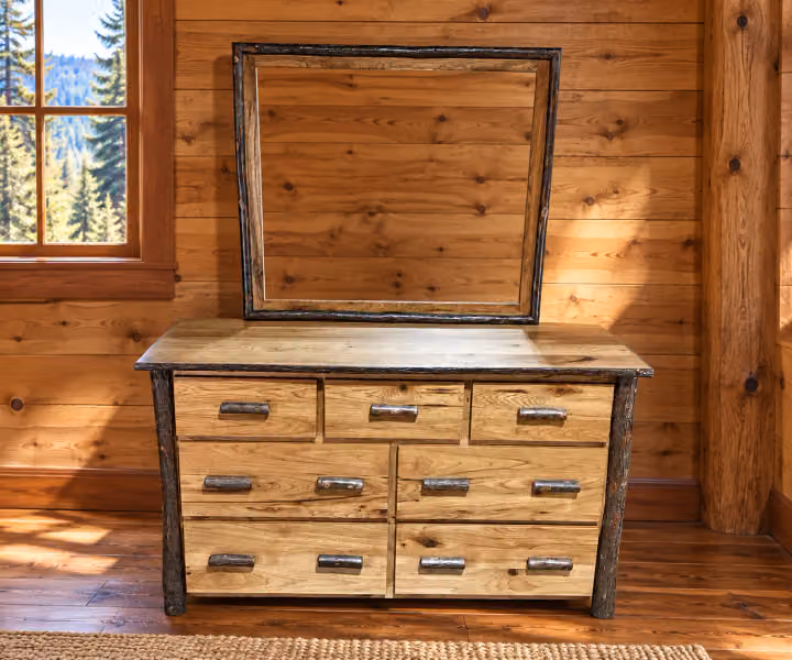 Coyote Ridge Hickory Seven-Drawer Dresser