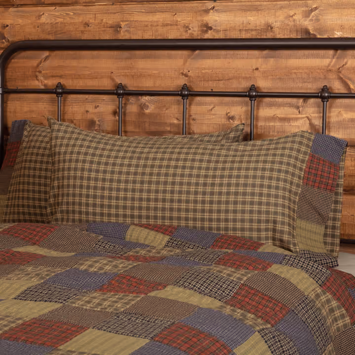 Cedar Ridge Pillowcase Set of 2 with Block Border