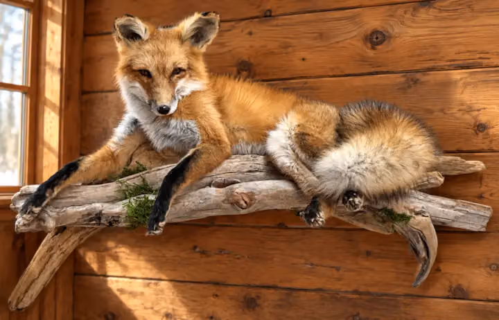 Autumn Ledge Reclining Red Fox Mount