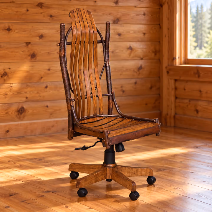 Fox Hollow Hickory Armless Desk Chair