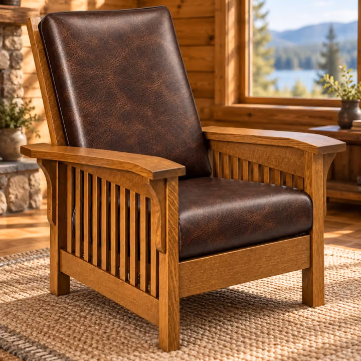 Spring Hollow Slat-Back Reclining Chair