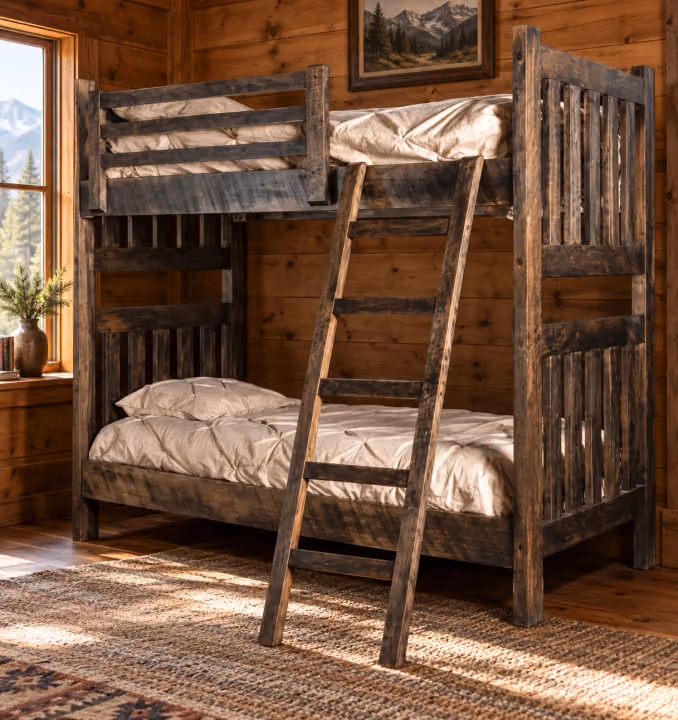 Copper Pass Rough-sawn Maple Bunk Bed