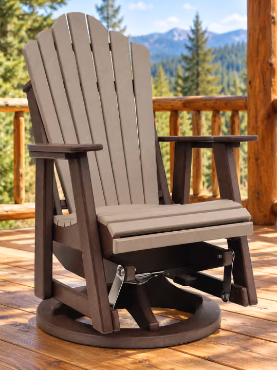 Harbor Curve Swivel Glider — Outdoor Poly in an outdoor setting