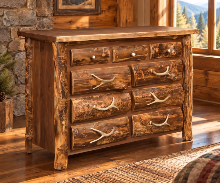 Highland Trail Aspen & Black Walnut 3 over Six Drawer Dresser