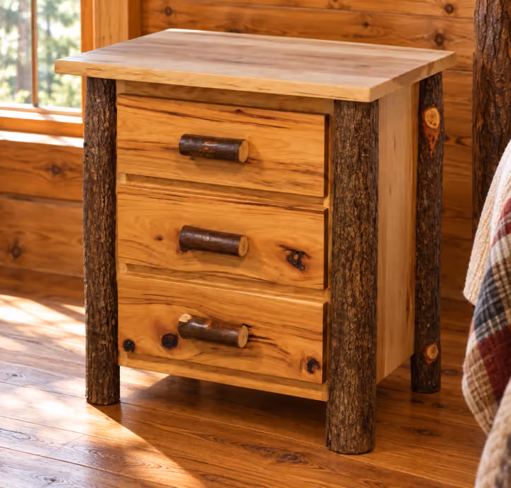 Hearthside Hickory Glen 3 Drawer Nightstand