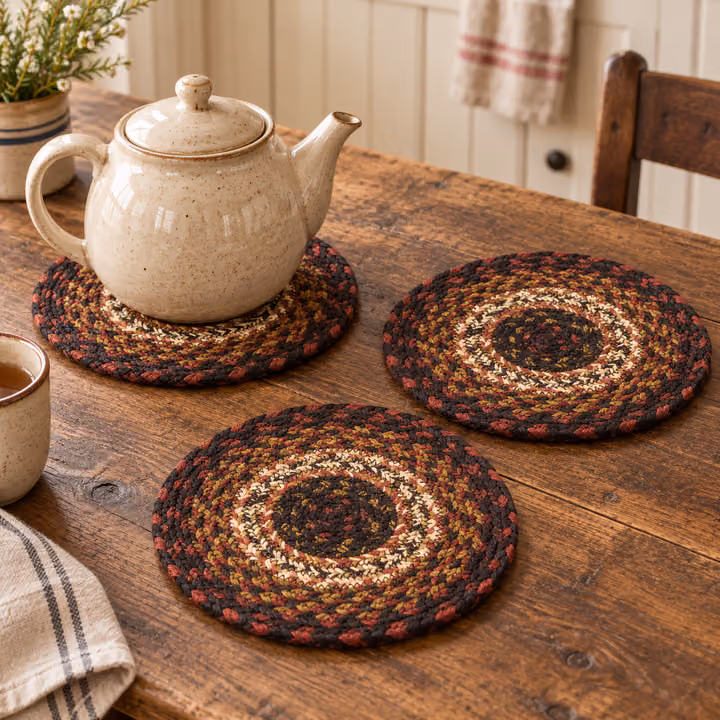 Beckham Braided Jute Trivet Set of 3