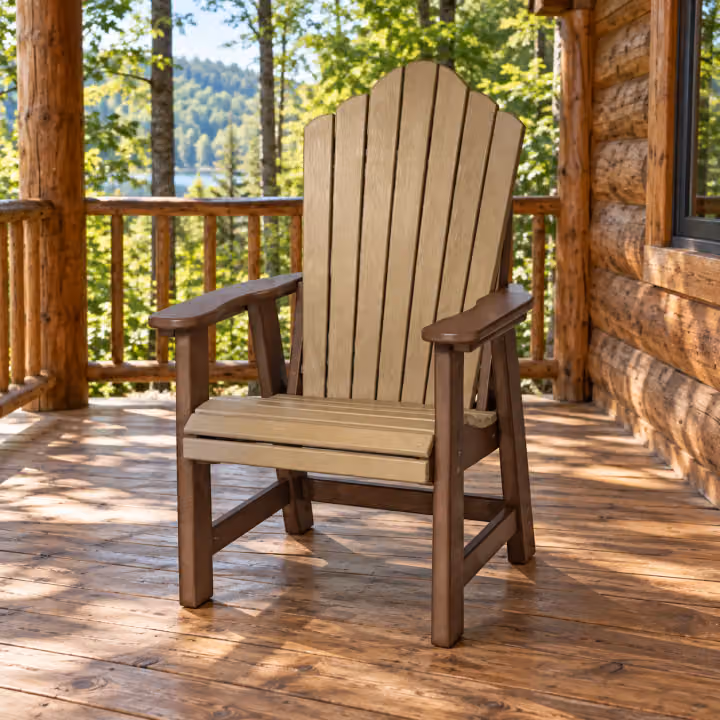 Harbor Curve Garden Chair — Outdoor Poly in an outdoor setting