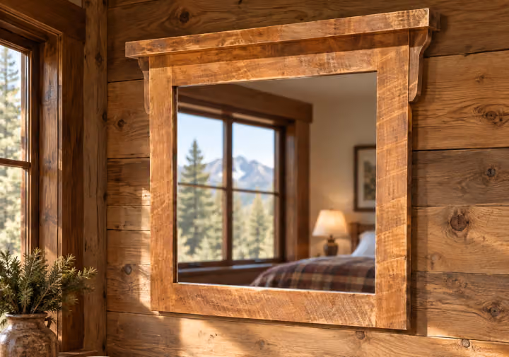 Copper Pass Rough-sawn Maple Mirror