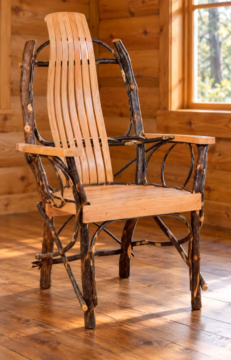 Hemlock Ridge Hickory Contour-Back Dining Chair