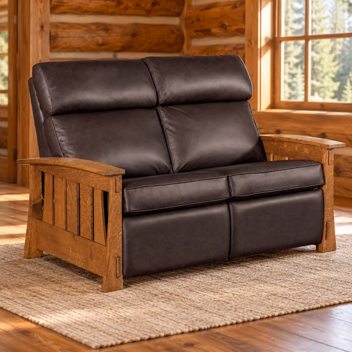 Fern Terrace Inset-Panel Wall-Hugger Loveseat Recliner