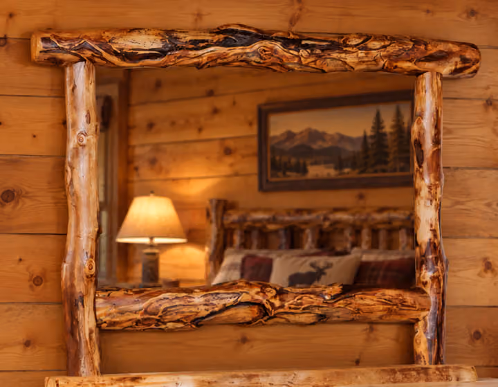 Briar Summit Mirror for Dresser in a rustic cabin