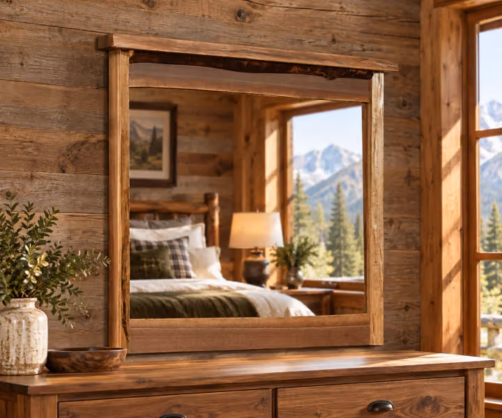Highland Trail Aspen & Black Walnut Dresser Mirror