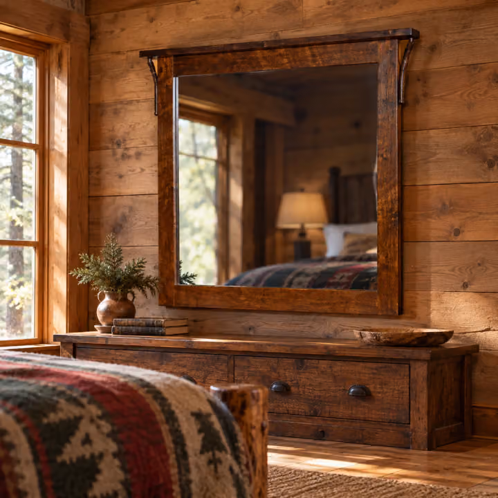 Stonewater Rough-sawn Maple & Hickory Mirror