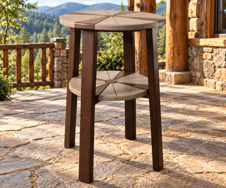 Willow Bay Poly Jumbo Sunray in an outdoor mountain cabin setting