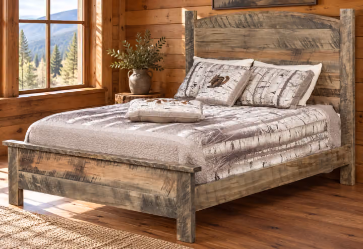Stone Valley Rough-sawn Maple Panel Bed