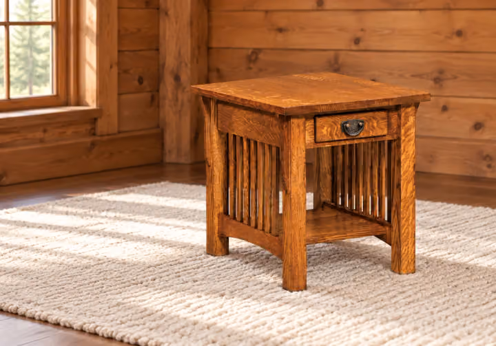 Cedar Crossing 16-Inch Panel End Table
