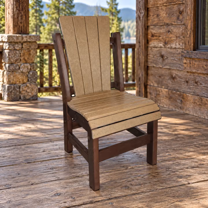 Meadow Square Side Chair — Outdoor Poly in an outdoor setting