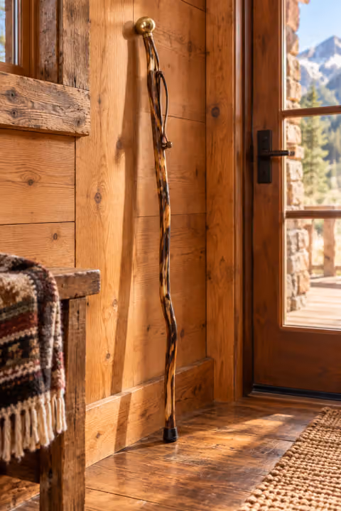 Trail Companion Hickory Brass-Top Cane
