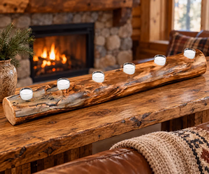 Woodland Details Aspen Horizontal Candle Holder